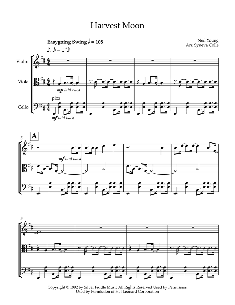 Harvest Moon Harvest Moon String Trio scores gallery preview page 2