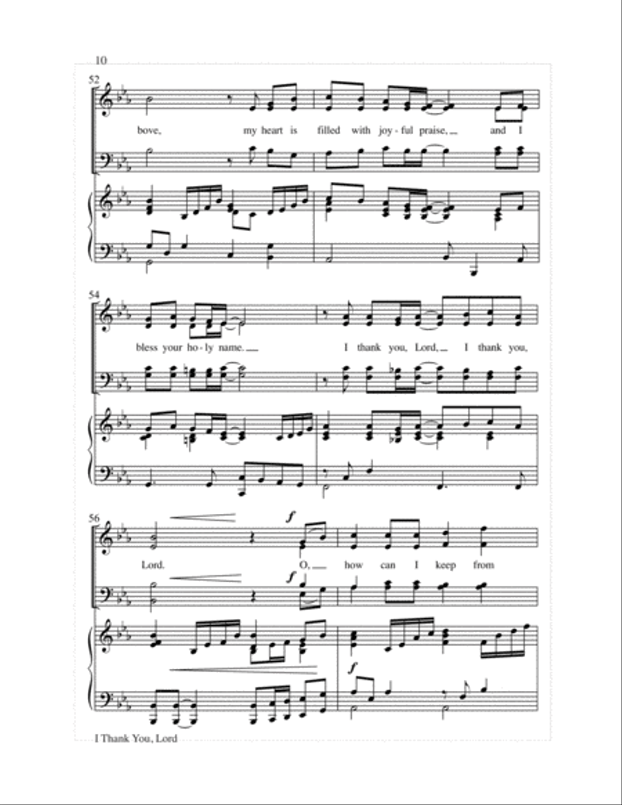 I Thank You, Lord 4-Part scores gallery preview page 11