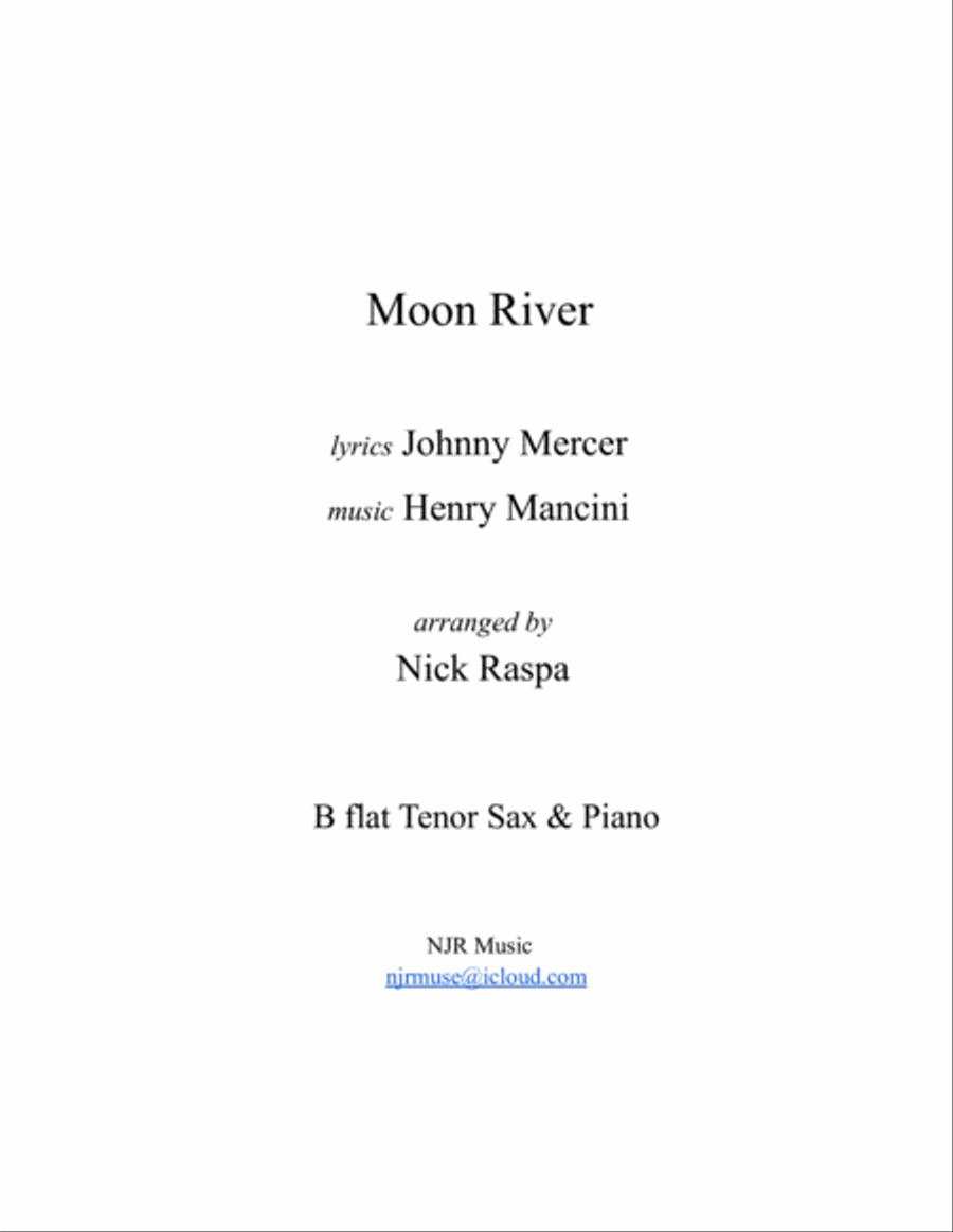 Moon River Tenor Saxophone scores gallery preview page 3