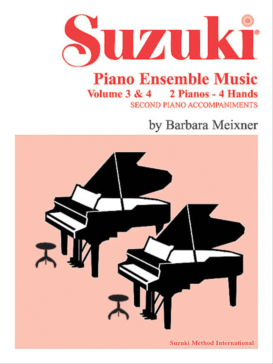 Suzuki Piano Ensemble Music for Piano Duo, Volumes 3 & 4 Piano Accompaniment scores gallery preview page 1
