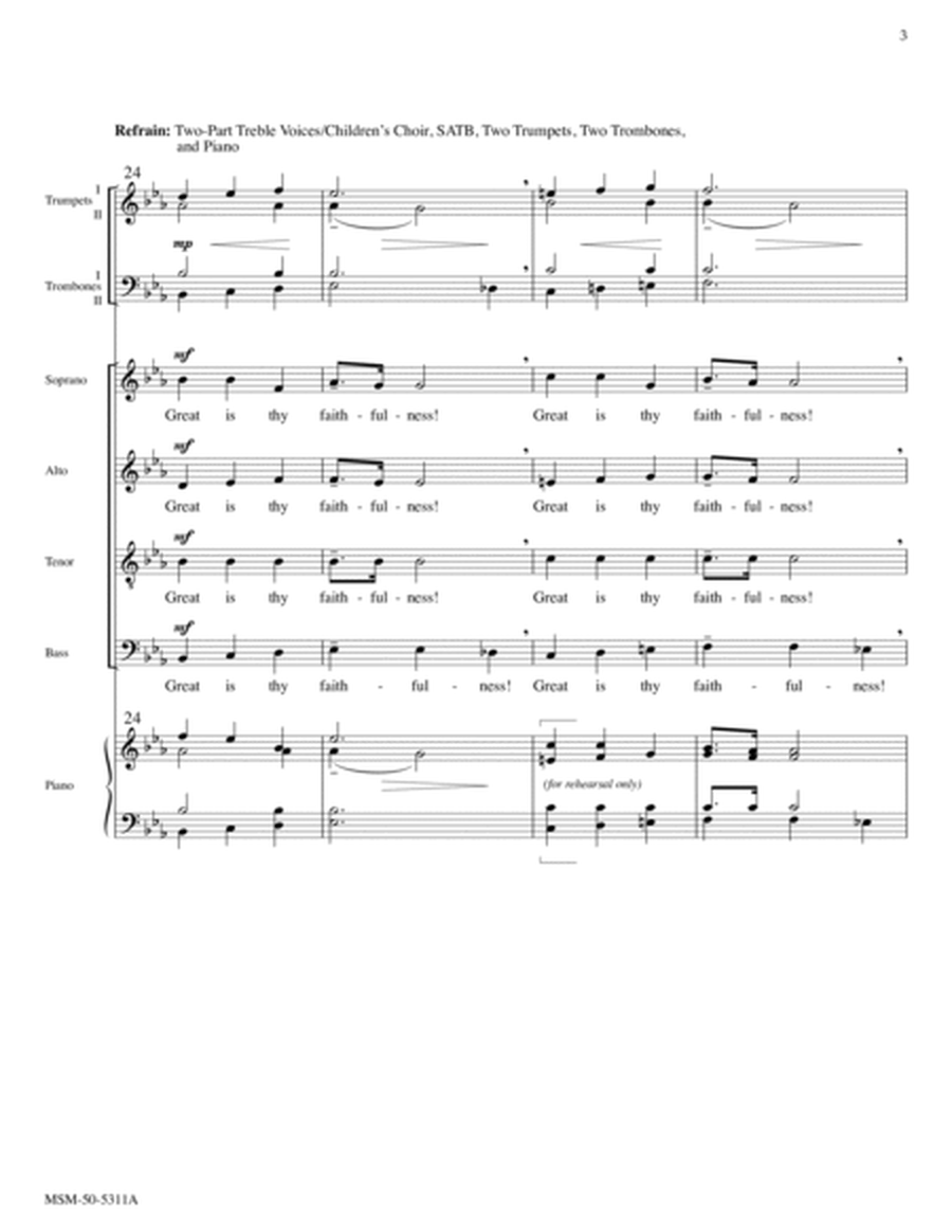 Great Is Thy Faithfulness (Downloadable Full Score)