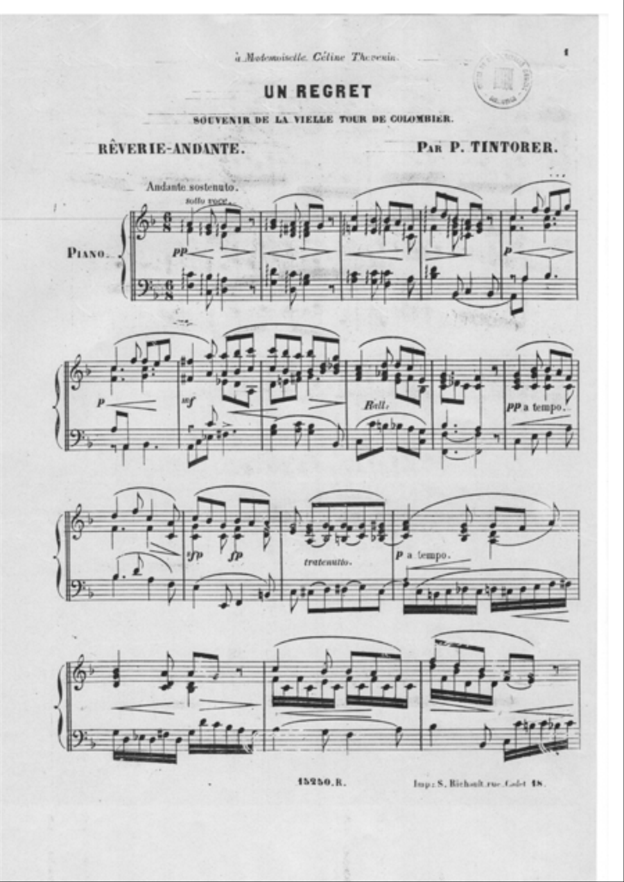 Un regret Piano Solo scores gallery preview page 3