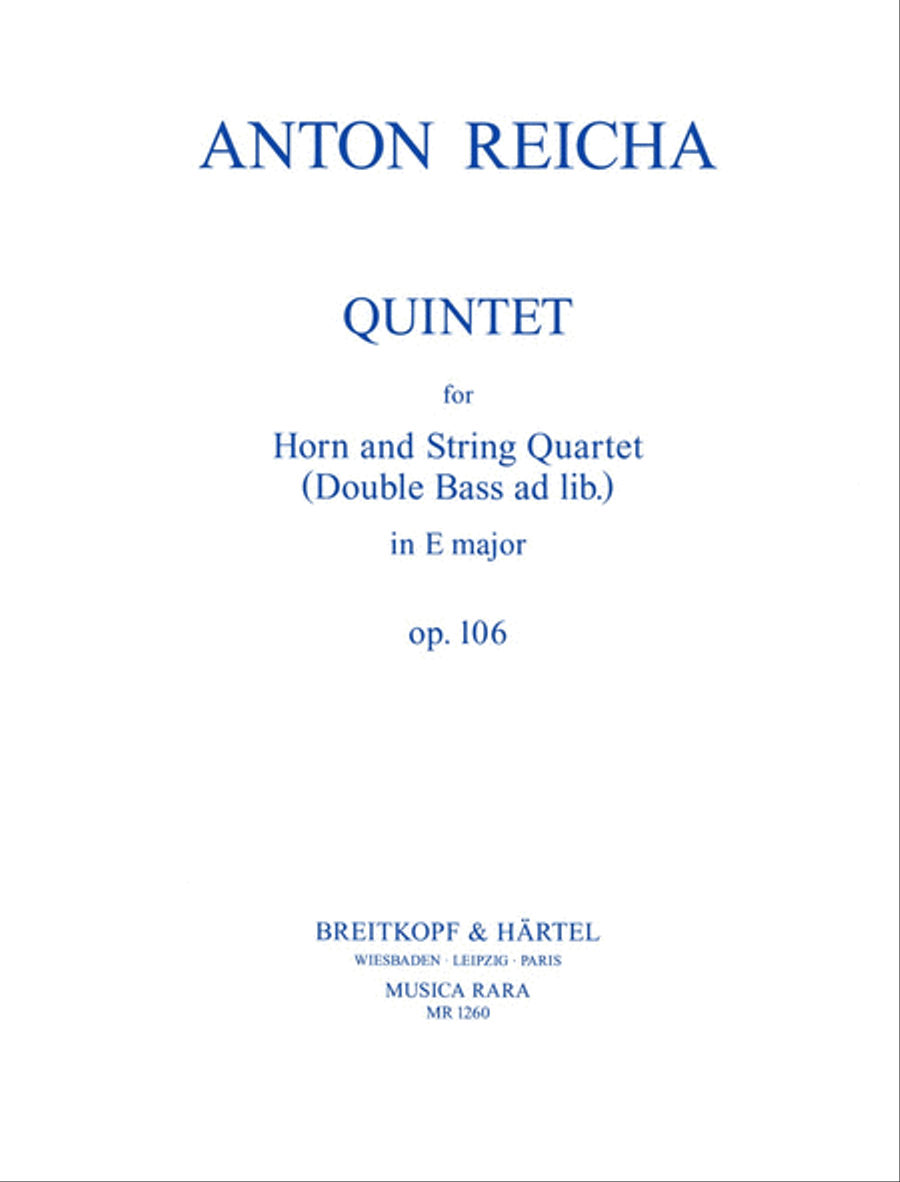 Quintett in e op. 106