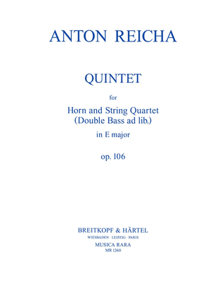 Quintet in E major Op. 106
