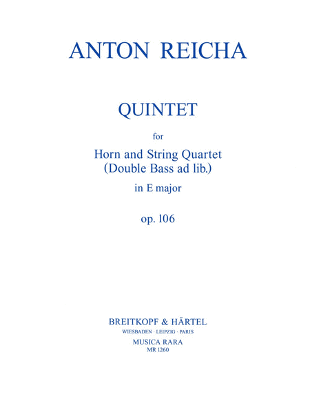 Quintet in E major Op. 106