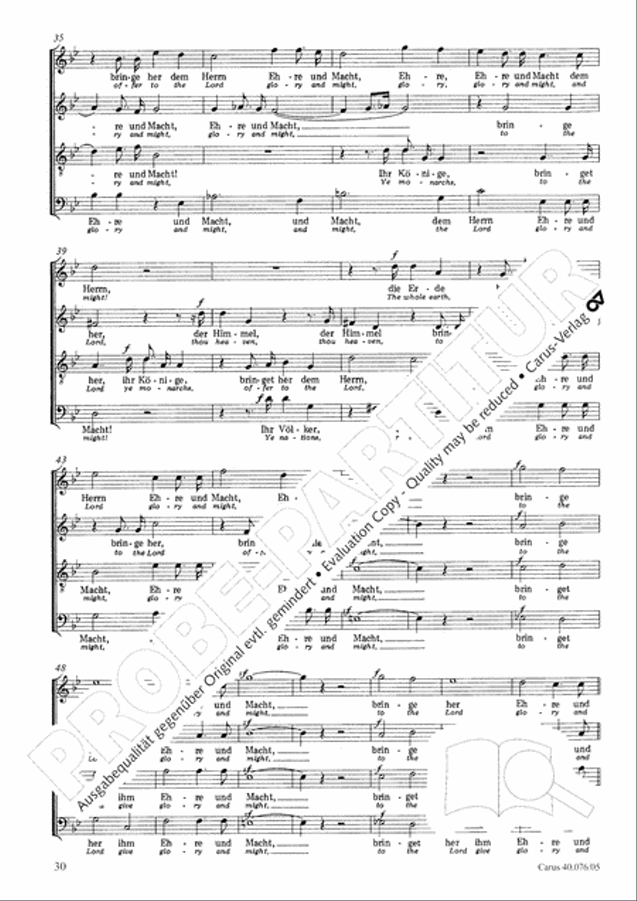 Hymn of Praise, MWV A 18 SSAATB scores gallery preview page 32