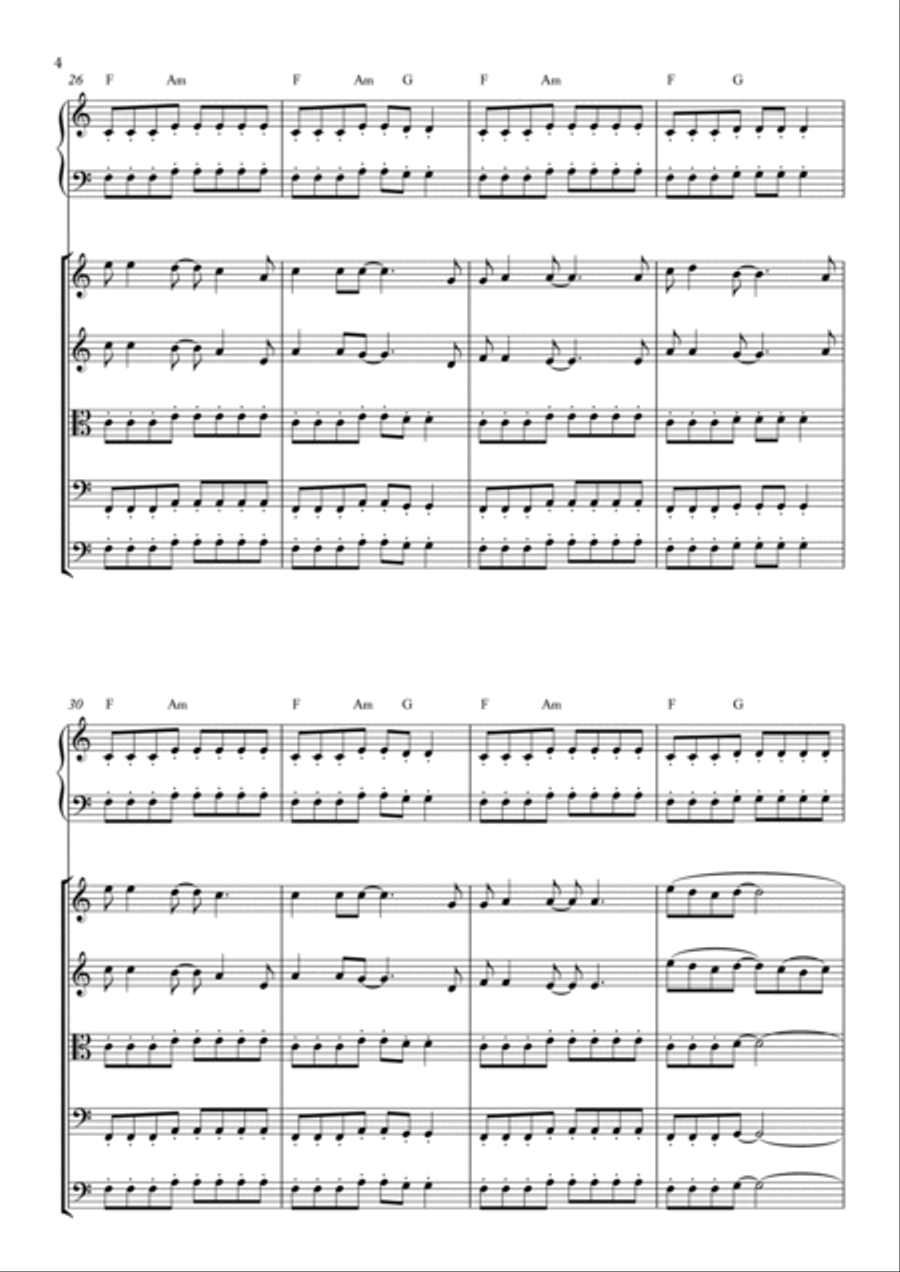 Rock You Like A Hurricane String Quintet scores gallery preview page 4