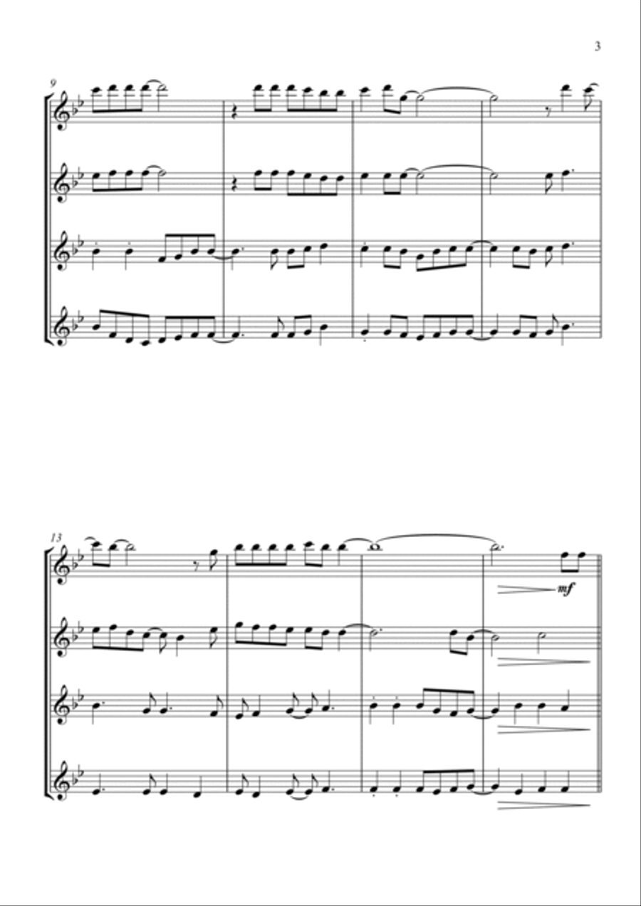 Marry You Marry You Flute Quartet scores gallery preview page 3