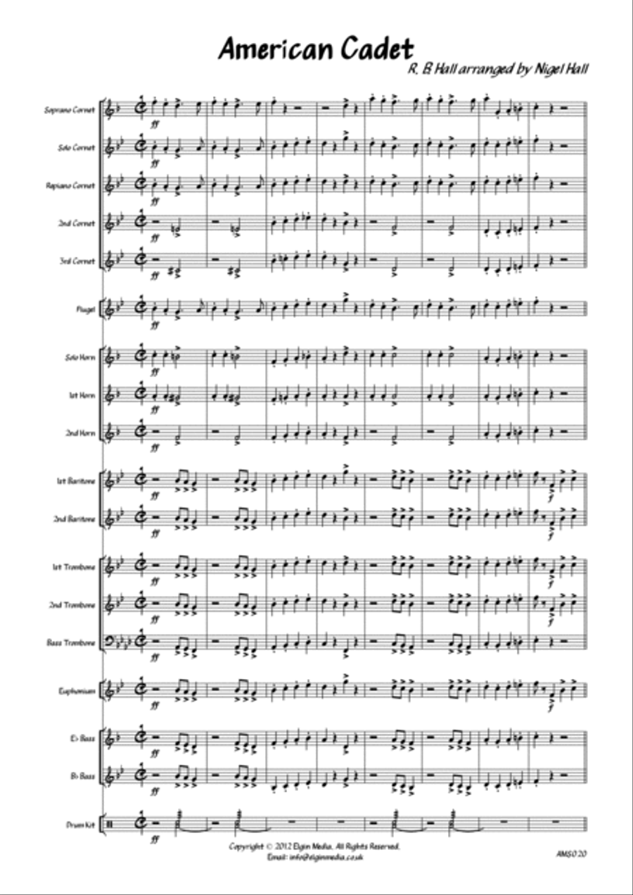American Cadet - Brass Band March Brass Band scores gallery preview page 3