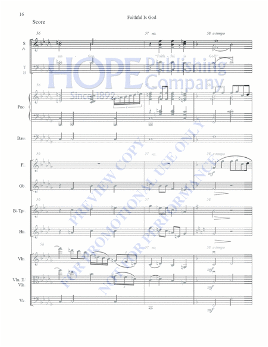 Faithful Is God Choir scores gallery preview page 16