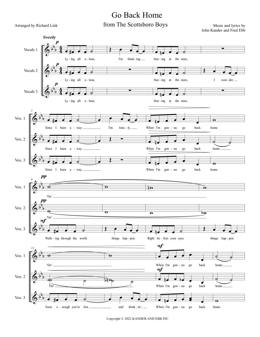 Go Back Home 3-Part scores gallery preview page 1