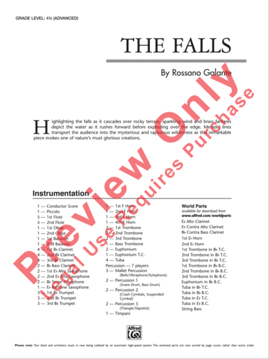The Falls Concert Band scores gallery preview page 2
