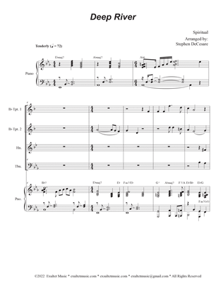 Deep River (Brass Quartet and Piano)