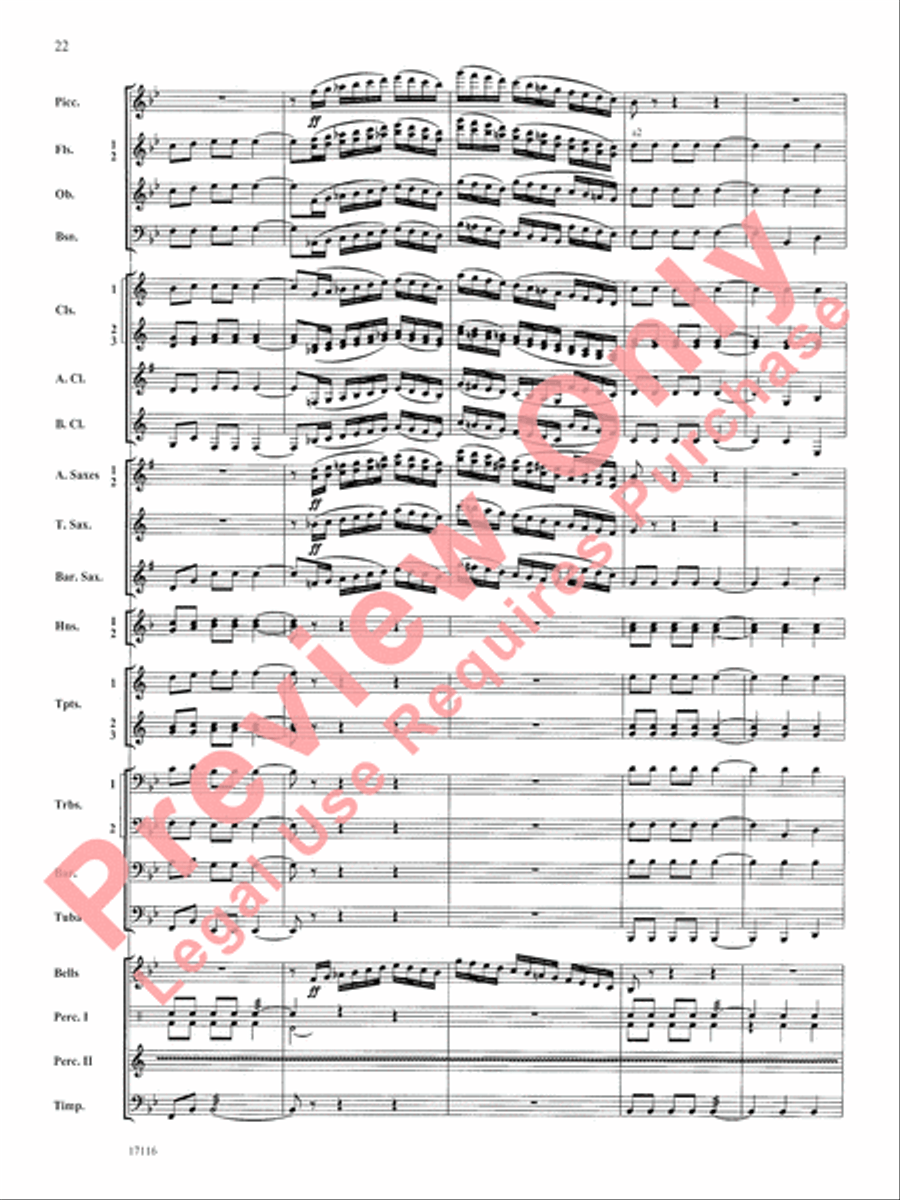 1812 Overture Concert Band scores gallery preview page 23