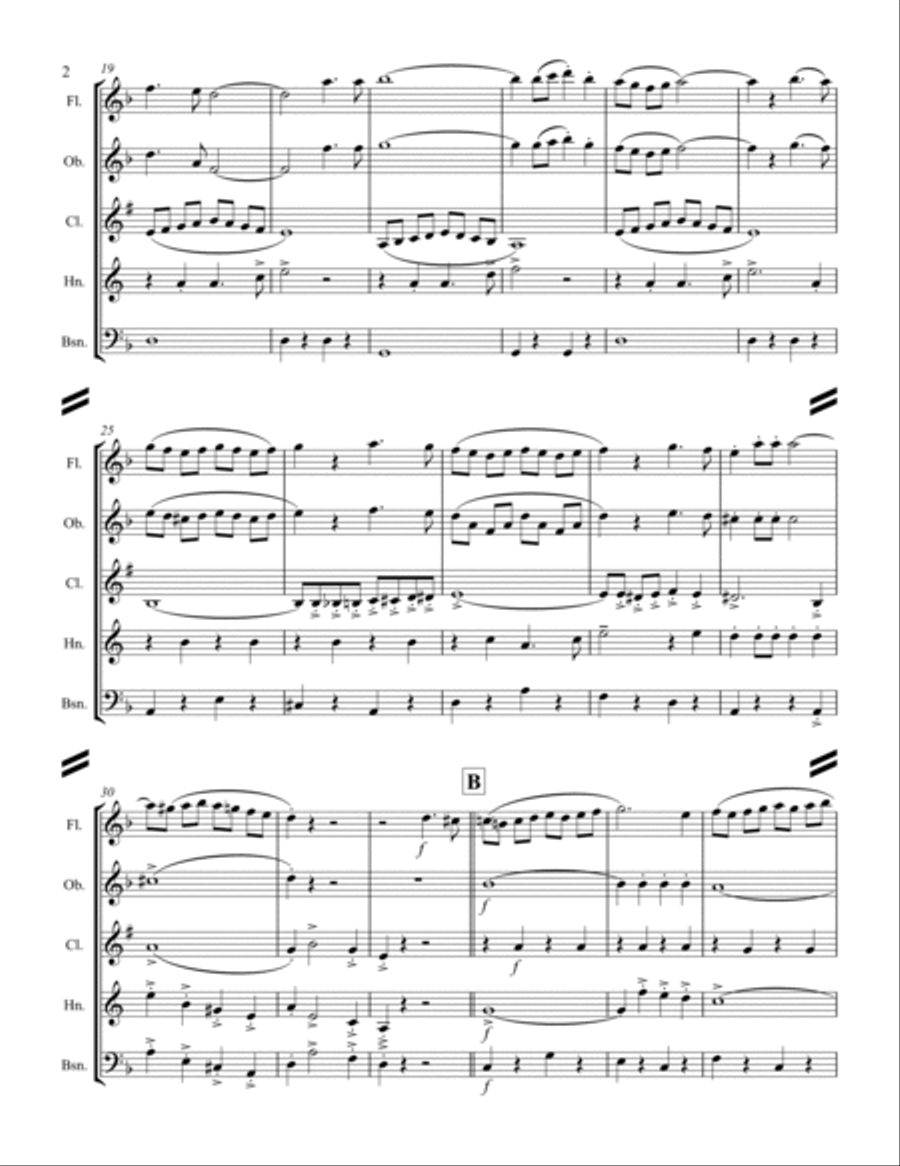 March – “Bravura” (for Woodwind Quintet) Woodwind Quintet scores gallery preview page 3