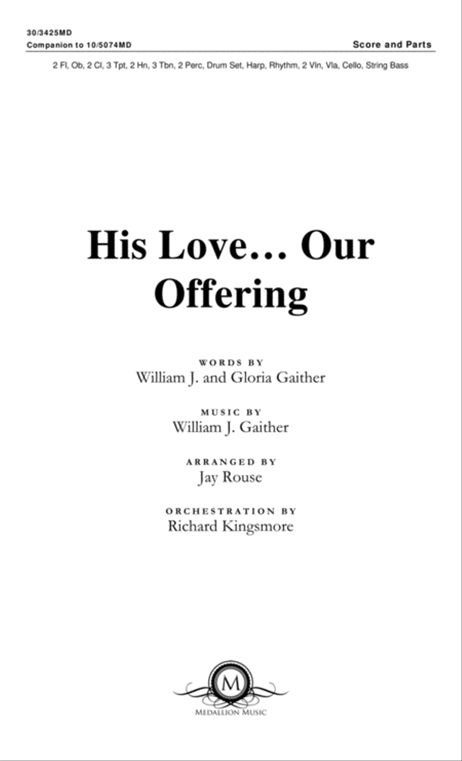 His Love...Our Offering - Orchestral Score and Parts Choir scores gallery preview page 2