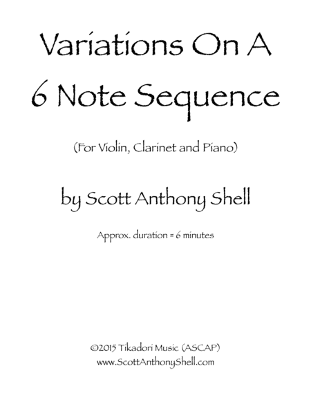 Variations On A 6 Note Sequence image number null