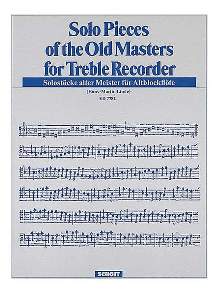 Solo Pieces of the Old Masters Alto Recorder scores gallery preview page 1
