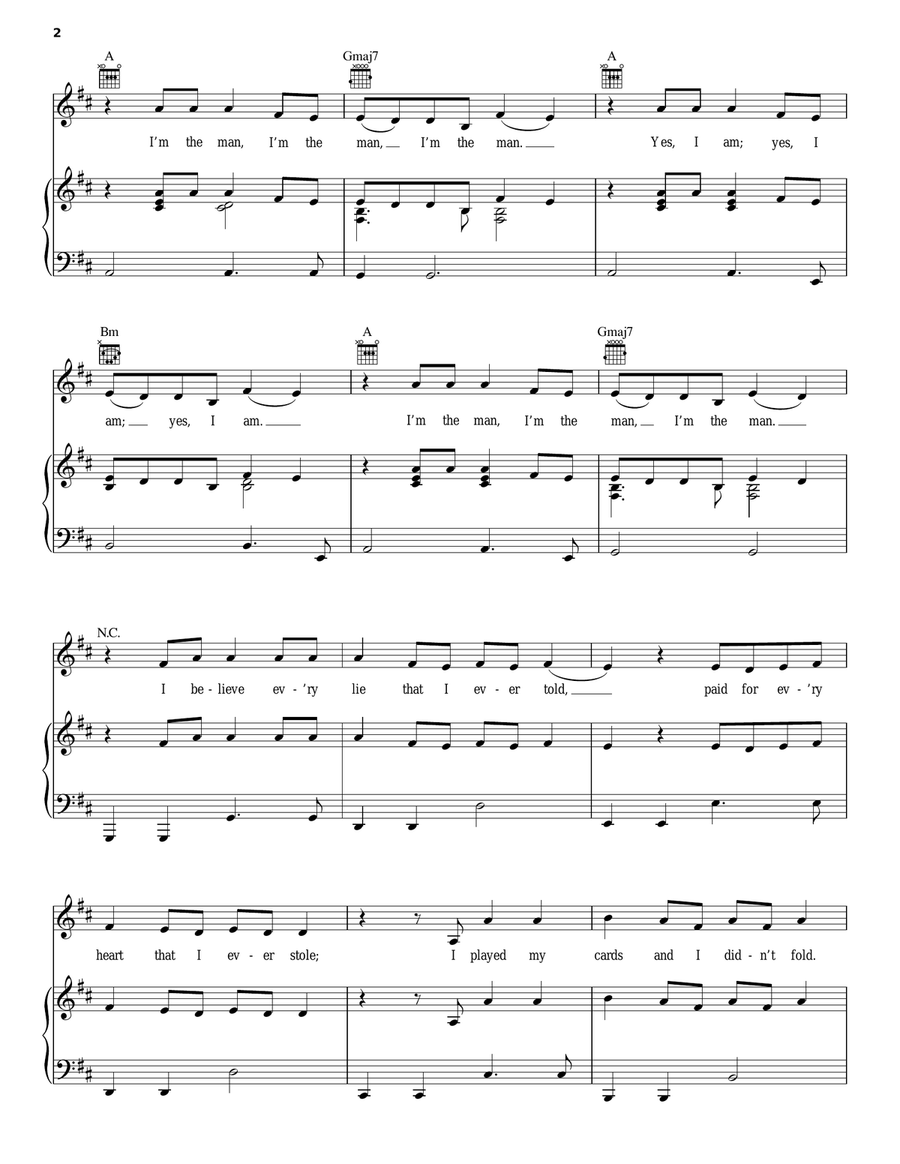The Man The Man Acoustic Guitar scores gallery preview page 2