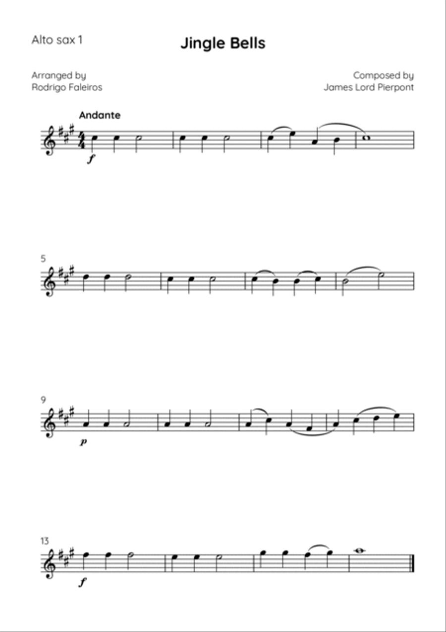 Jingle Bells Woodwind Duet scores gallery preview page 2