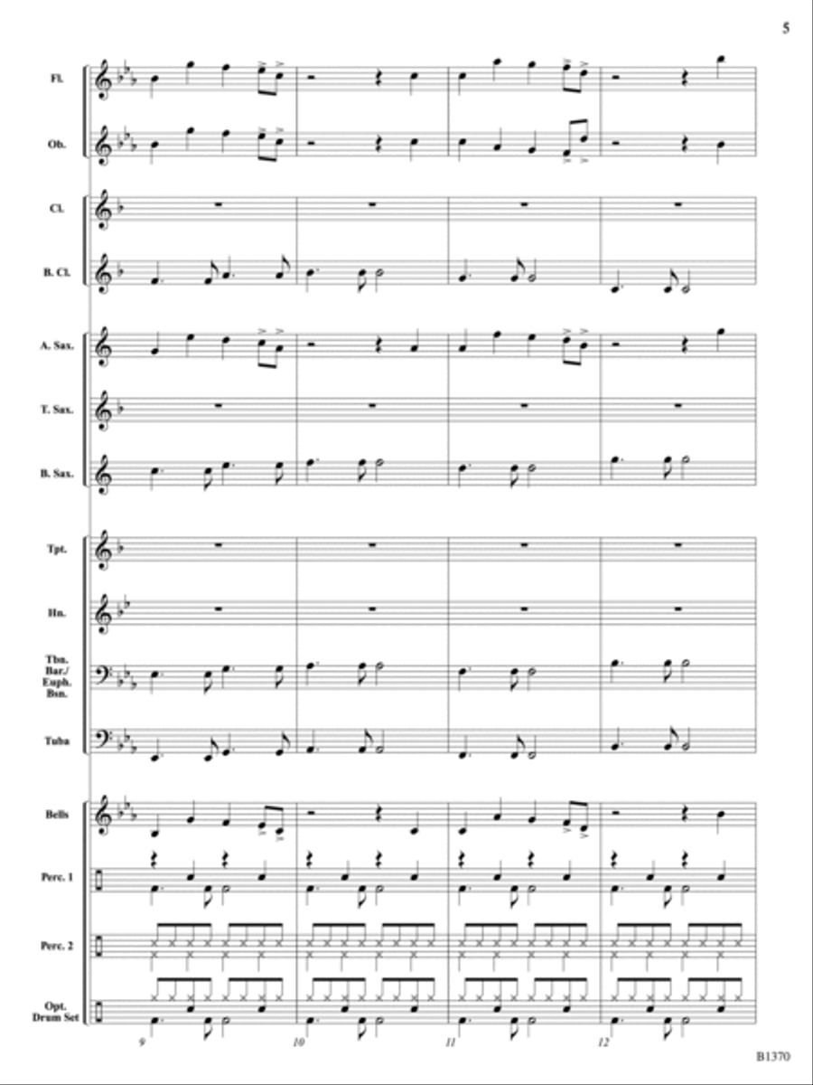 Jingle Bells Remixed: Score Concert Band scores gallery preview page 5