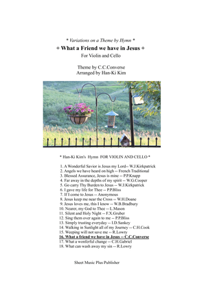 Book cover for What a friend we have in Jesus (For Violin and Cello)