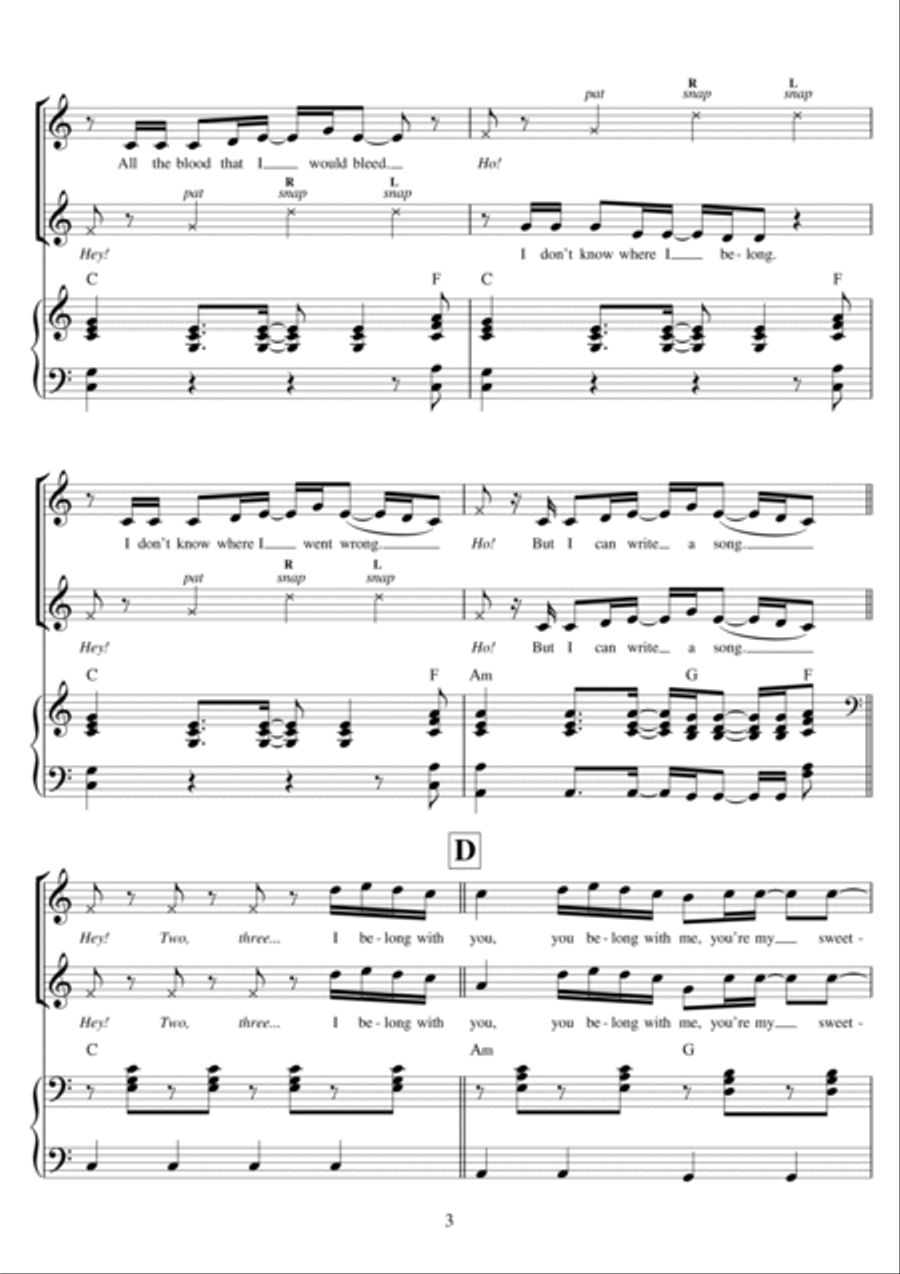 Ho Hey (arr. Rick Hein) Ho Hey (arr. Rick Hein) Choir scores gallery preview page 3