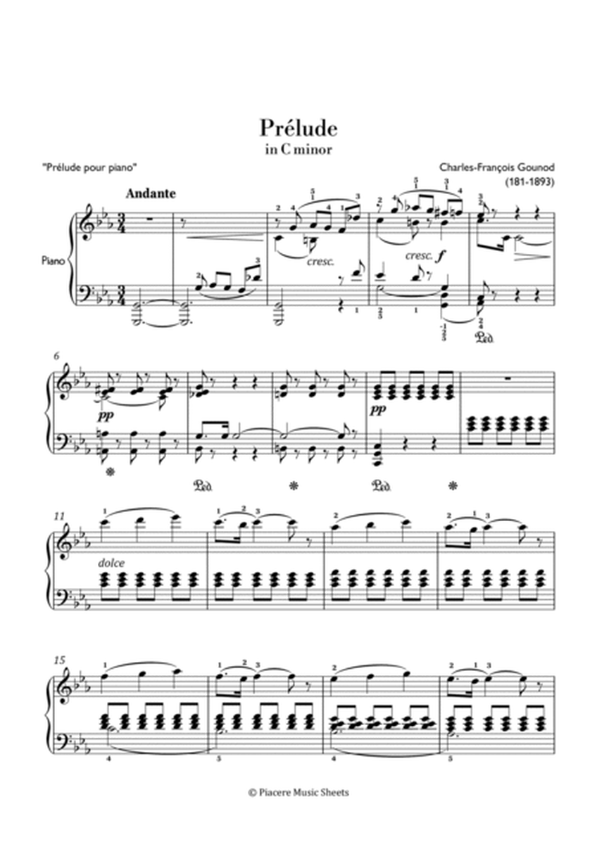 Gounod - Prélude pour Piano in C minor - Intermediate image number null