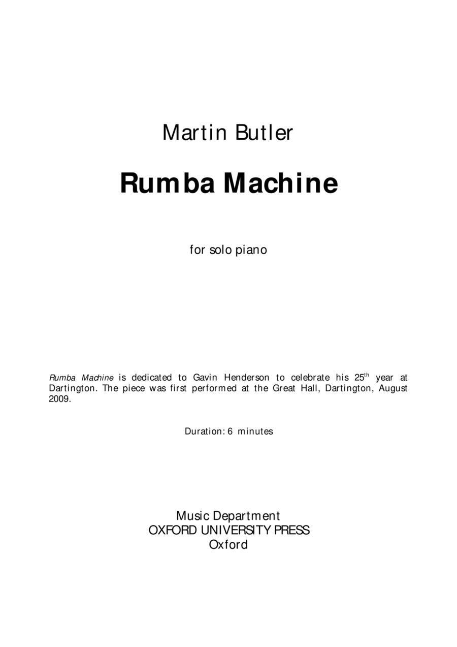 Rumba Machine Rumba Machine Piano Solo scores gallery preview page 1