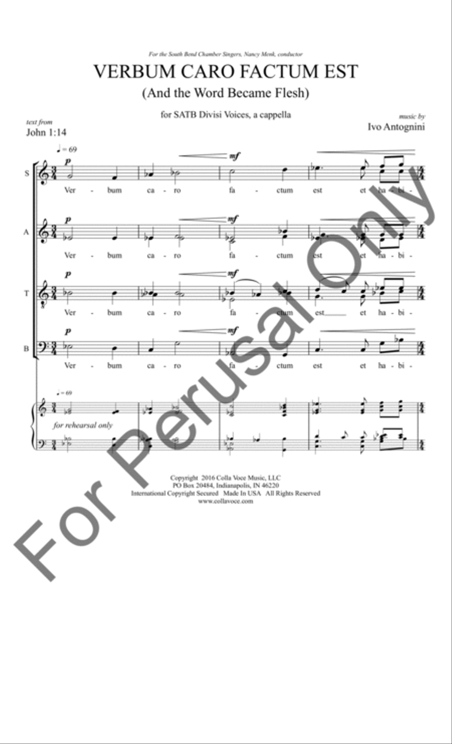 Verbum Caro Factum Est Divisi scores gallery preview page 2