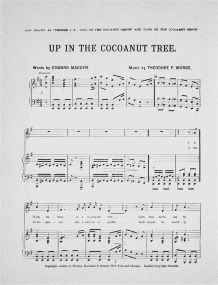 Up in the Cocoanut Tree Voice scores gallery preview page 2