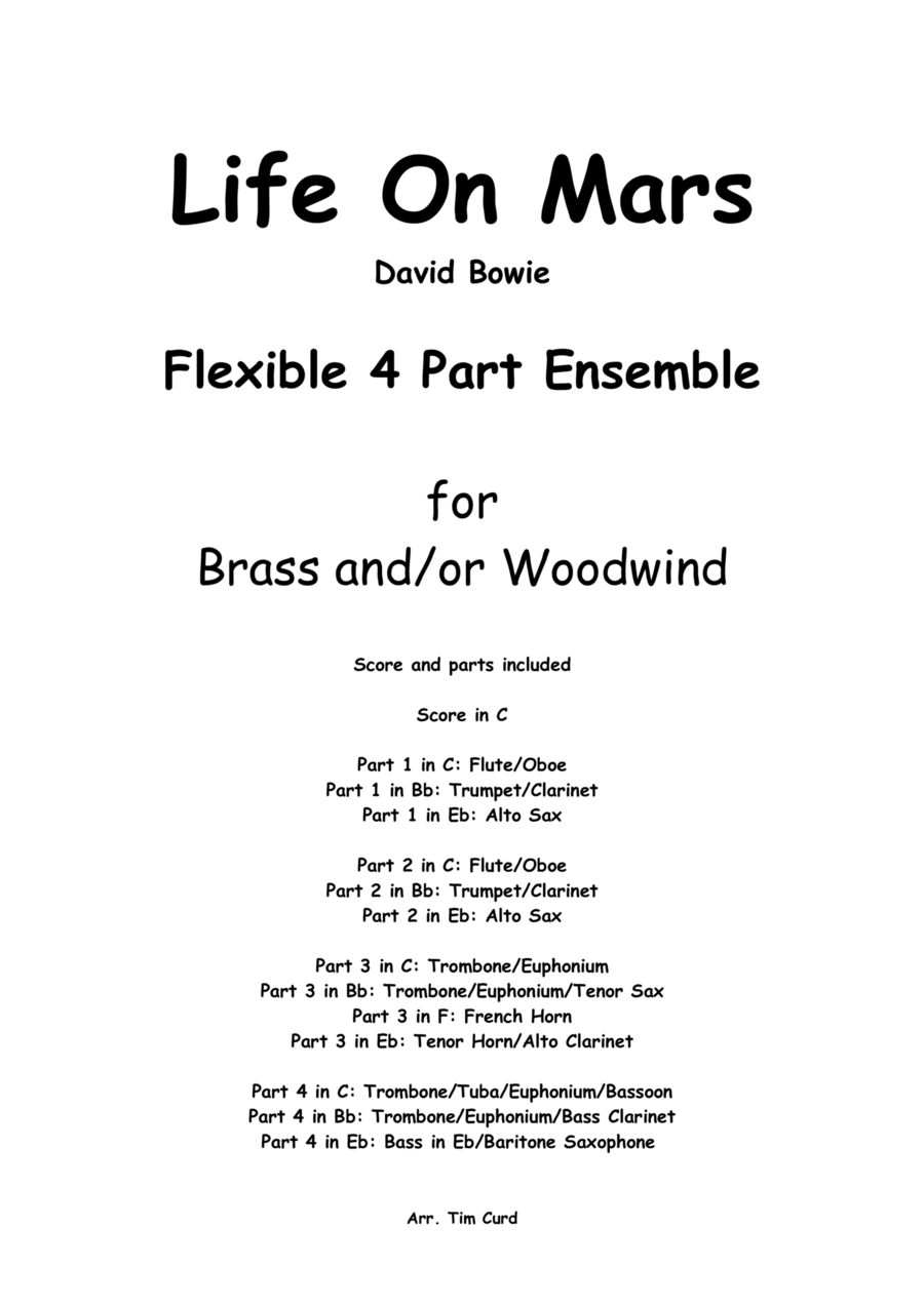 Life On Mars Large Ensemble scores gallery preview page 1
