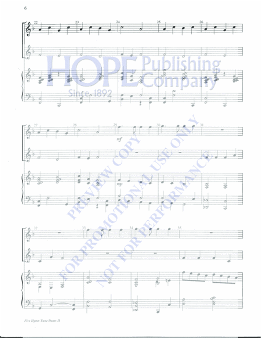 Five Hymn Tune Duets II Percussion scores gallery preview page 8