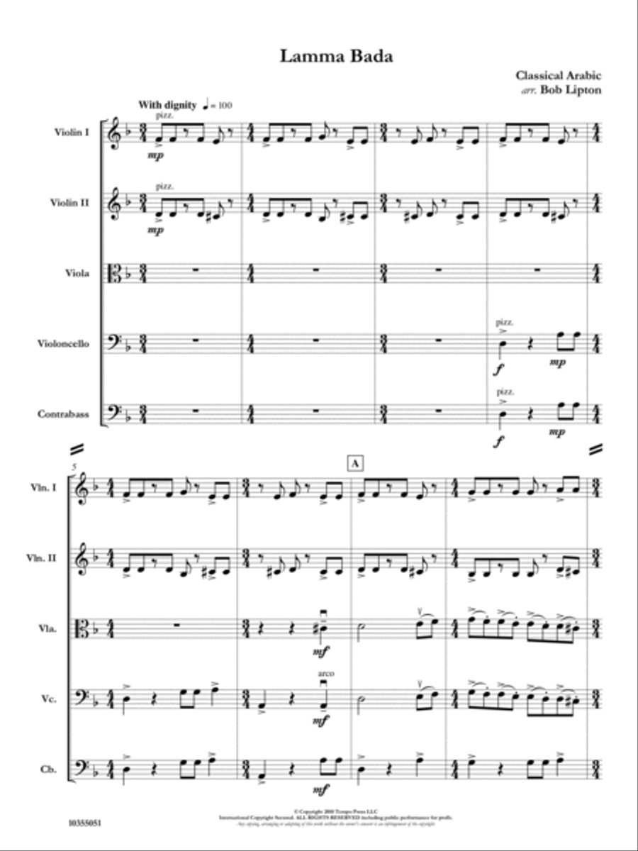 Lamma Bada Orchestra scores gallery preview page 2