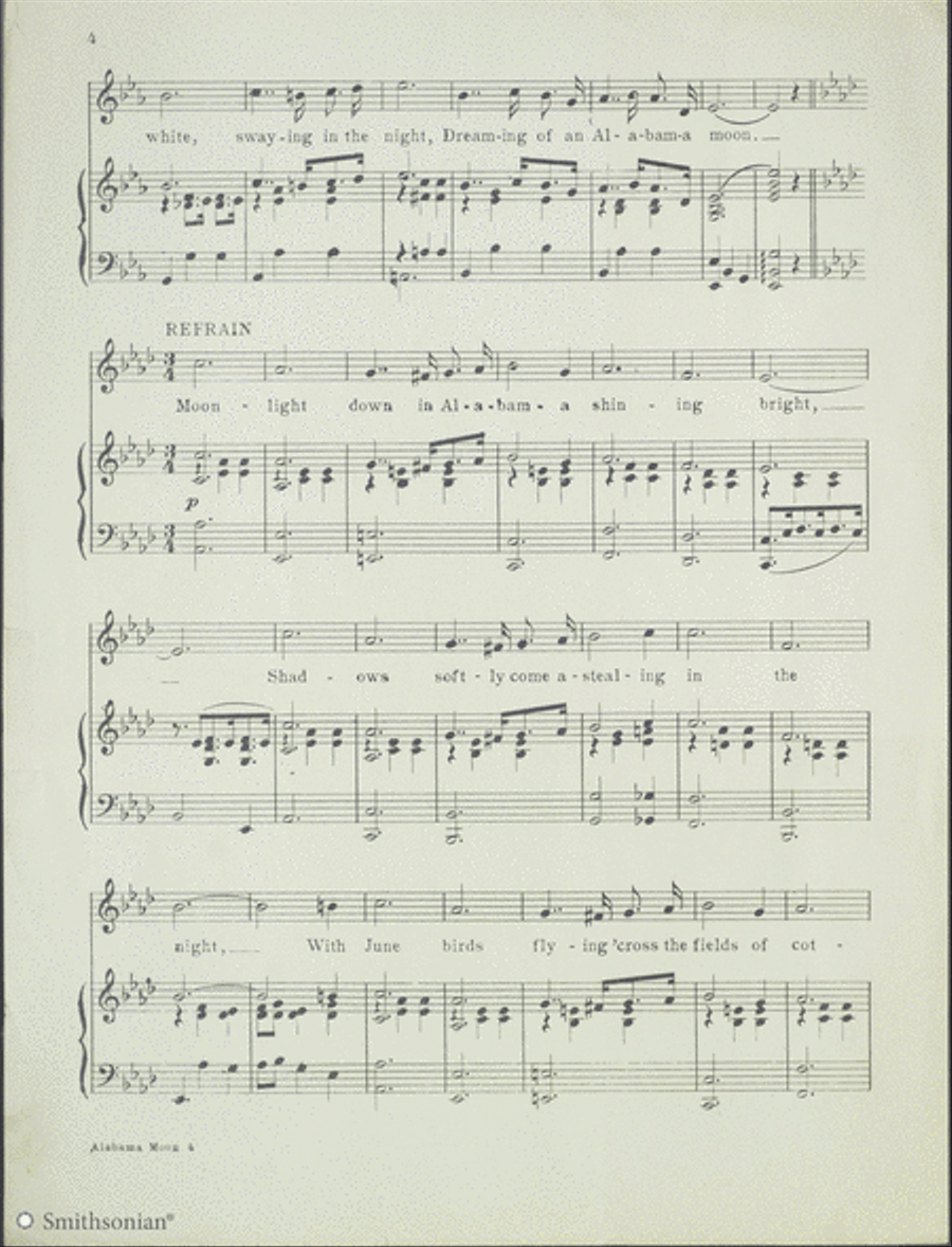 Alabama Moon Piano, Vocal scores gallery preview page 4
