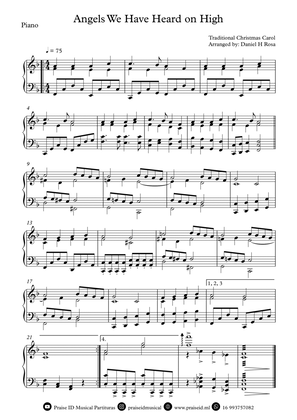 Angels We Have Heard on High - Gloria in excelsi Deo - Intermediate Piano