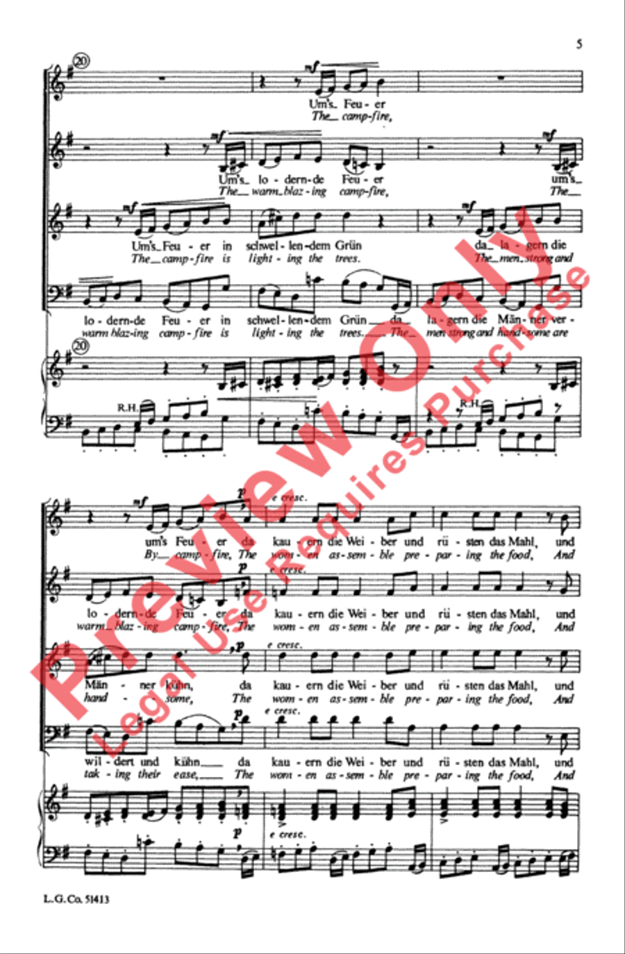 Zigeunerleben Choir scores gallery preview page 20