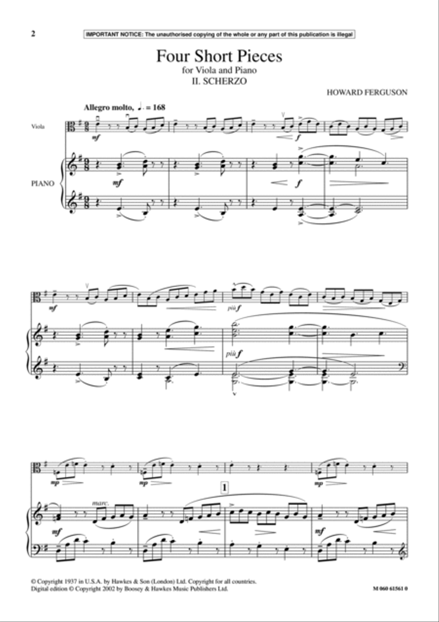 II. Scherzo (from Four Short Pieces)
