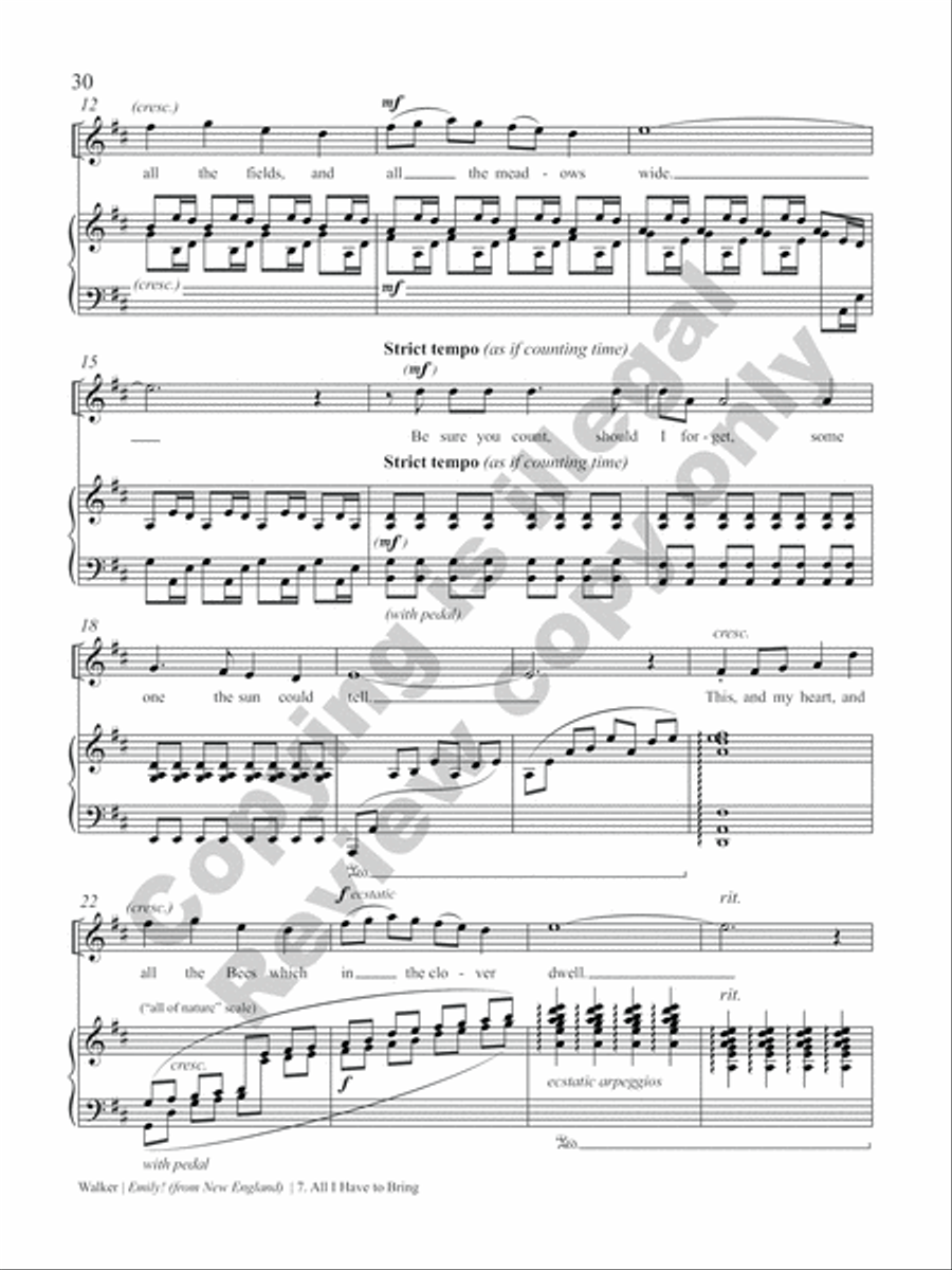 Emily! (from New England) Soprano Voice scores gallery preview page 34