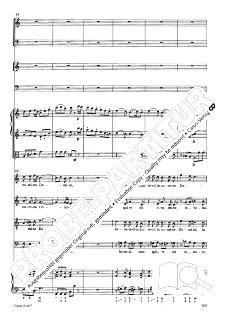 Mass in time of war (Missa in tempore belli) 4-Part scores gallery preview page 178