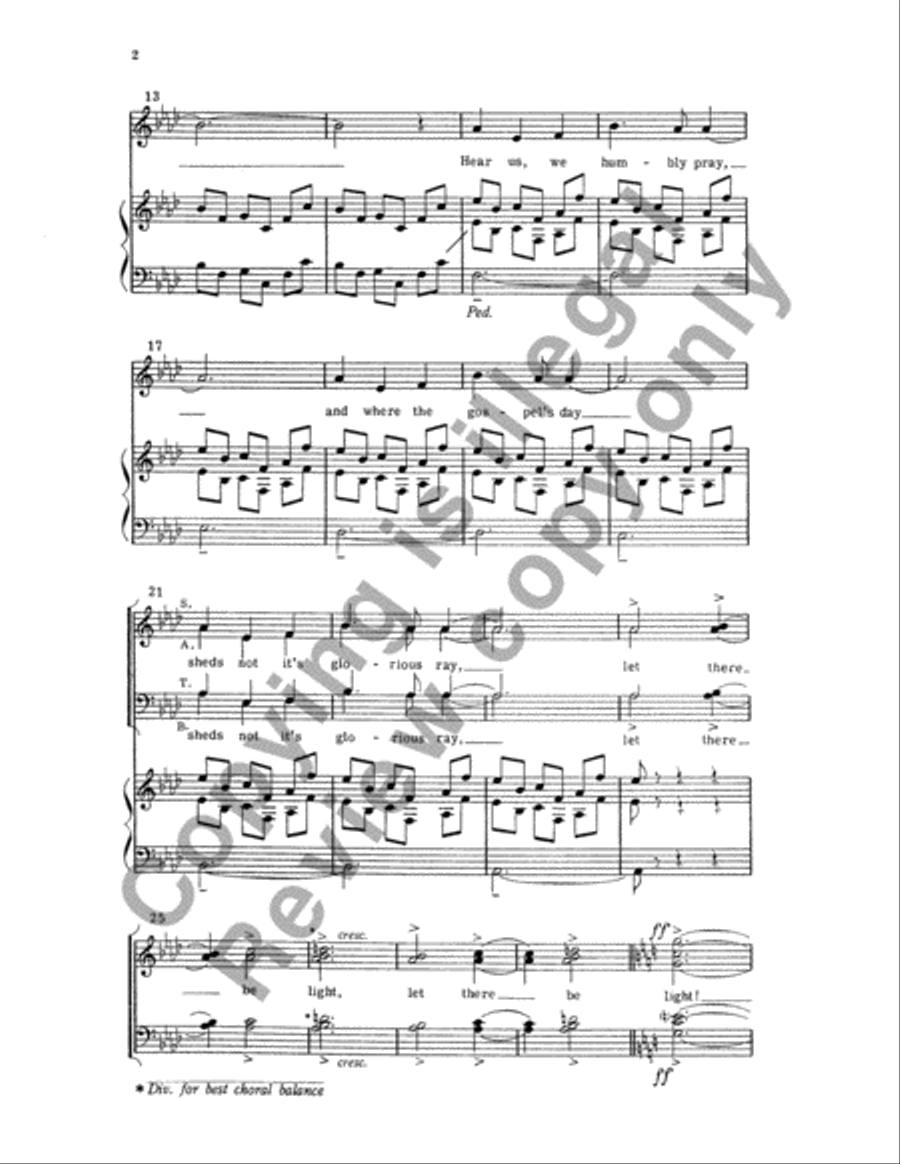 Let There Be Light! (Choral Score) 4-Part scores gallery preview page 15