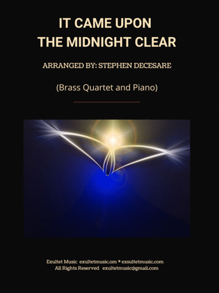 Book cover for It Came Upon The Midnight Clear (Brass Quartet and Piano)