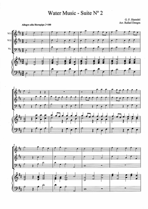 Hornpipe from Water Music - Violin I,Violin II,Cello & Piano Quartet