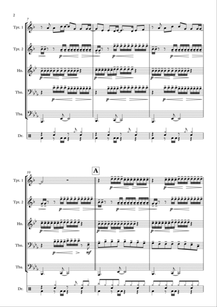 Anti-hero Anti-hero Brass Quintet scores gallery preview page 2