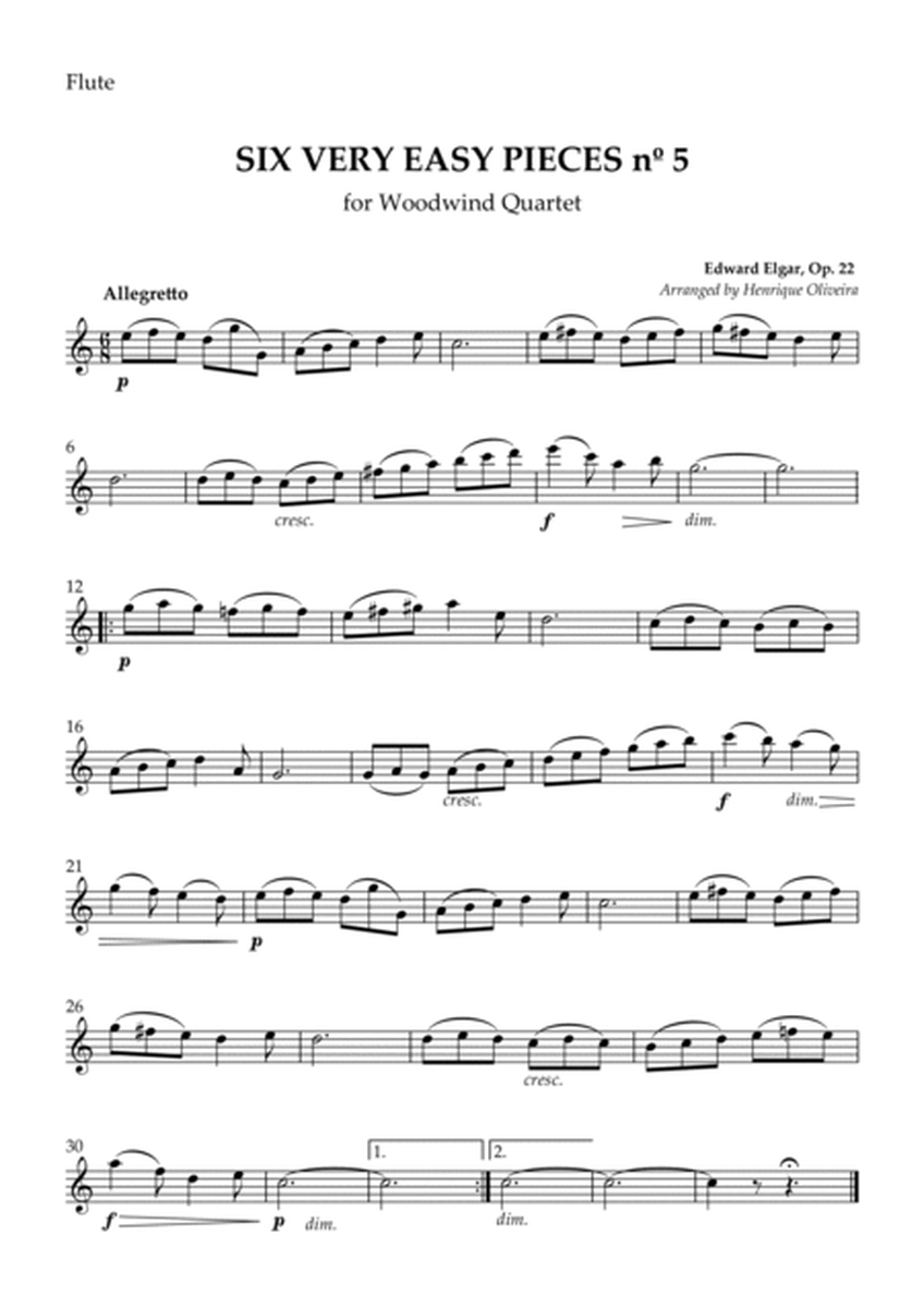 Six Very Easy Pieces nº 5 (Allegretto) - For Woodwind Quartet image number null