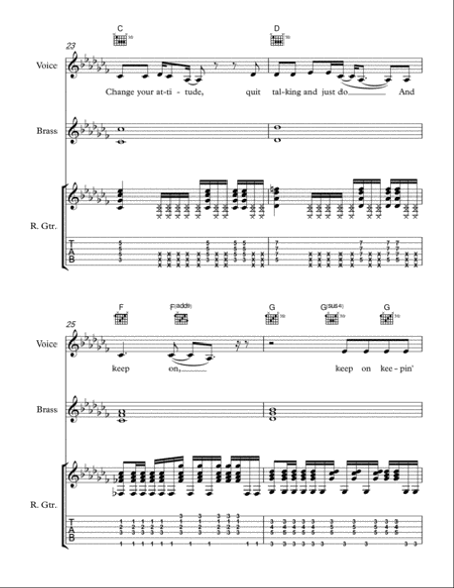 Keep On Keepin' On Electric Guitar scores gallery preview page 6