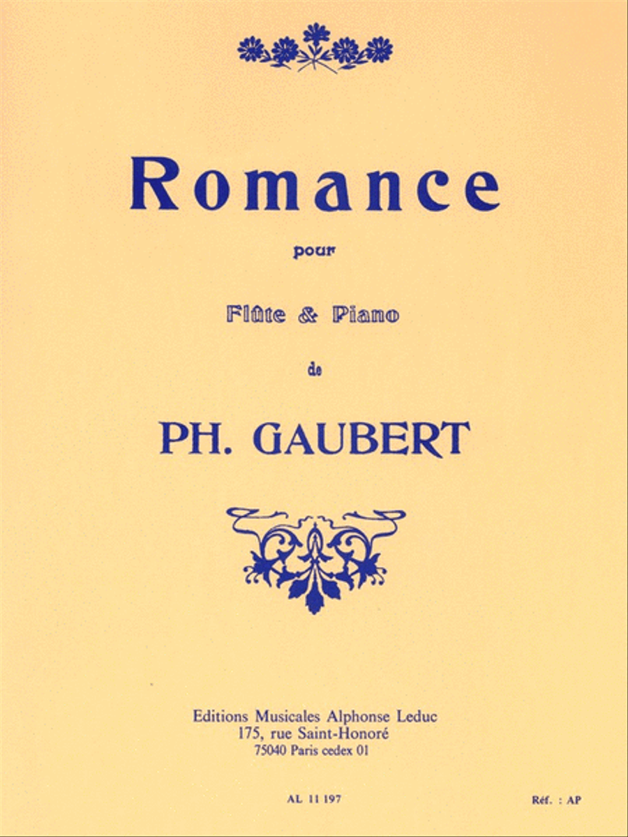 Romance pour Flute et Piano Flute Solo scores gallery preview page 1
