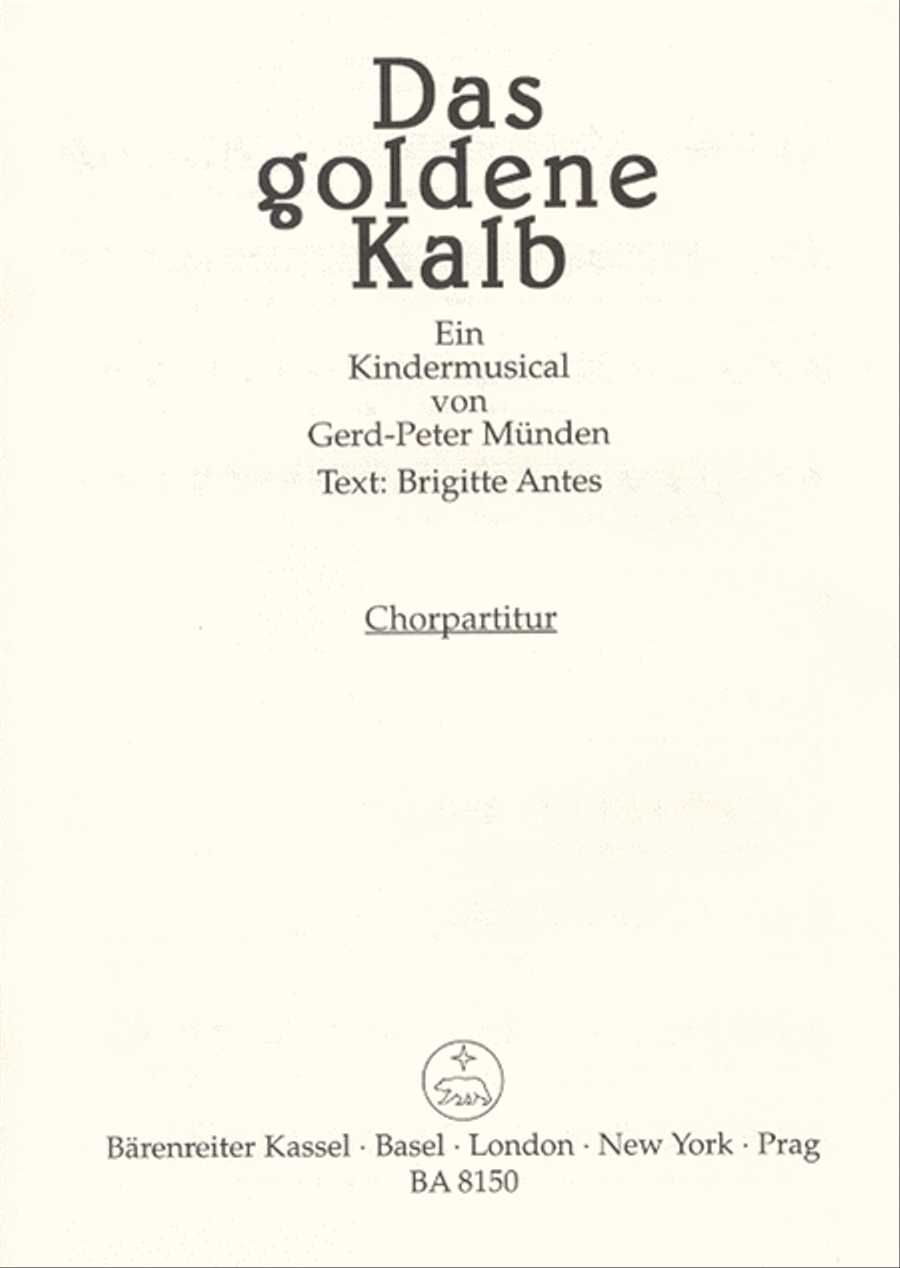 Das goldene Kalb Children's Choir scores gallery preview page 1