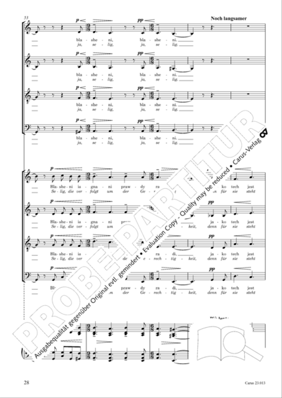 Liturgy of St. John Chrysostom op. 31 for mixed choir a cappella (Chrysostomos-Liturgie op. 31 fur Chor a cappella mit singbarem deutschem Text) A Cappella scores gallery preview page 50