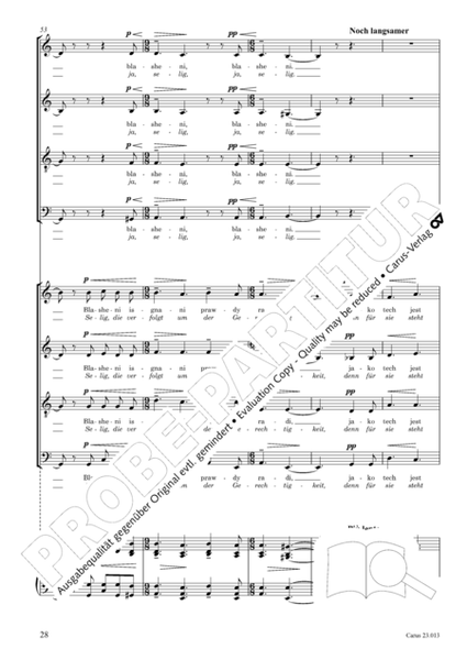 Liturgy of St. John Chrysostom op. 31 for mixed choir a cappella (Chrysostomos-Liturgie op. 31 fur Chor a cappella mit singbarem deutschem Text)